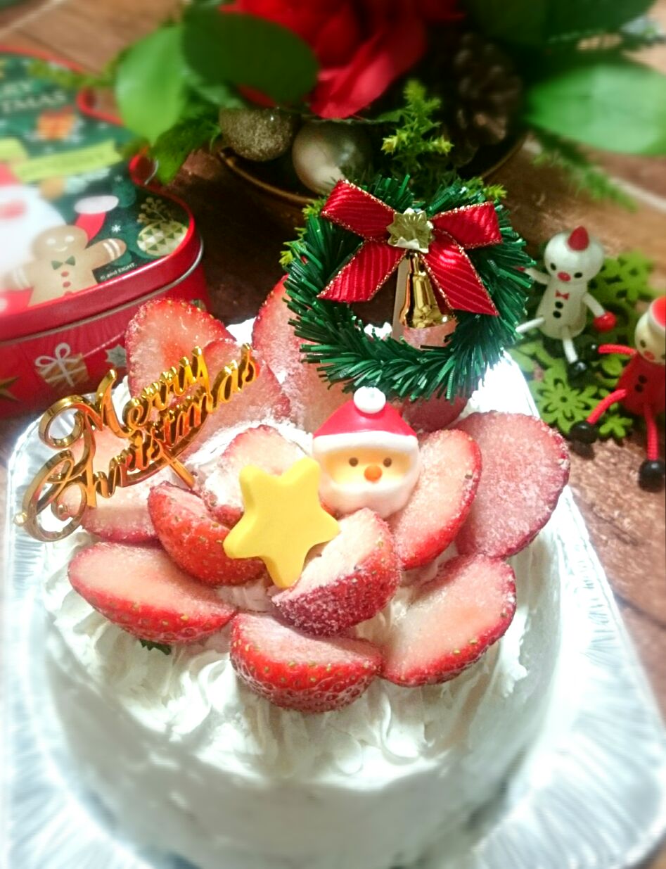 クリスマスケーキ 手作りケーキ クリスマスクリスマスケーキ デコレーションケーキ Okamichan Snapdish スナップディッシュ Id Mnebda