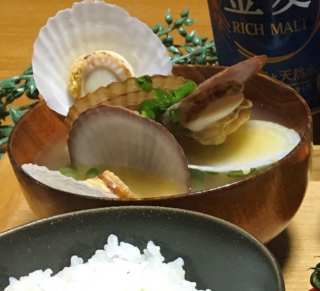 ホタテの稚貝の味噌汁 Kozue512 Snapdish スナップディッシュ Id Wr4jga