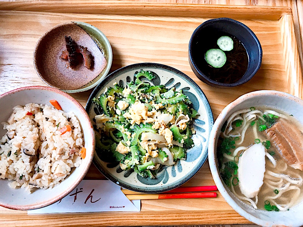 沖縄料理ゴーヤーチャンプルージューシーソーキそばもずく酢ゴーヤの漬物 Aya Sansun Snapdish スナップディッシュ Id Bwiyua