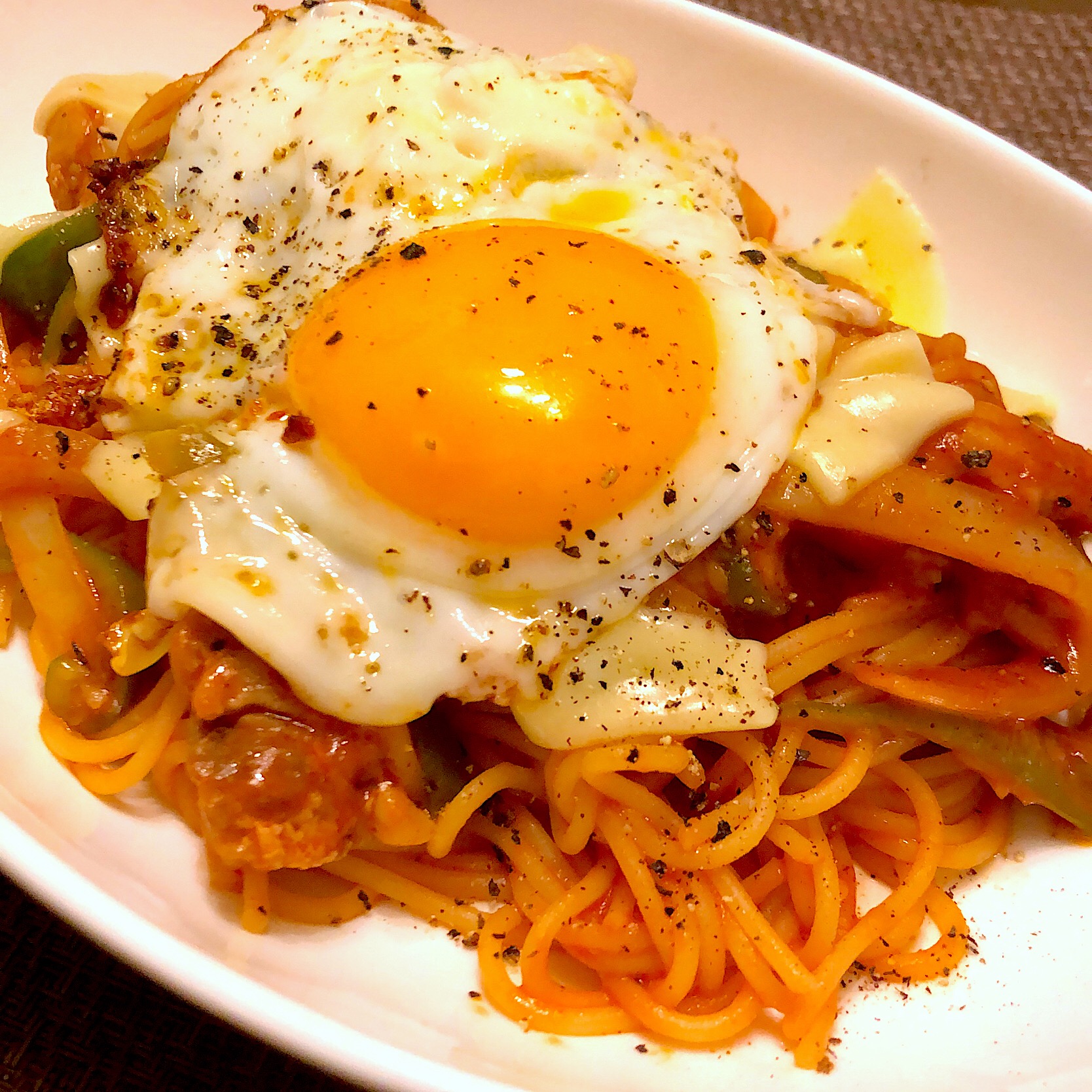 目玉焼きのせ絶品ナポリタン 今日の晩御飯目玉焼き 目玉焼きのせパスタナポリタン ぴらこ Snapdish スナップディッシュ Id Qzilva