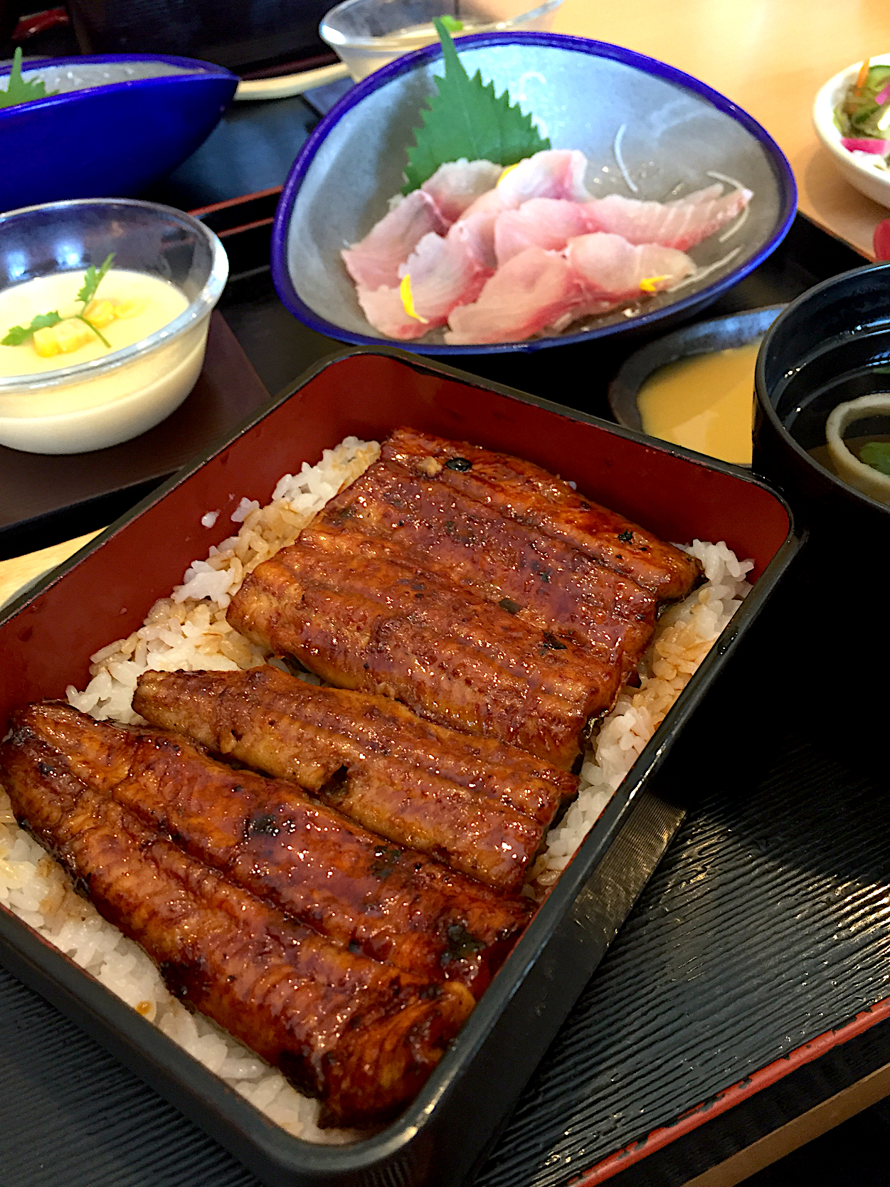 うな重 鯉の洗い 季節の茶碗蒸し 肝吸い 限定 うなぎ御膳かのうや さいたま新都心 Kazuya Miyuki Snapdish スナップディッシュ Id Atcvua