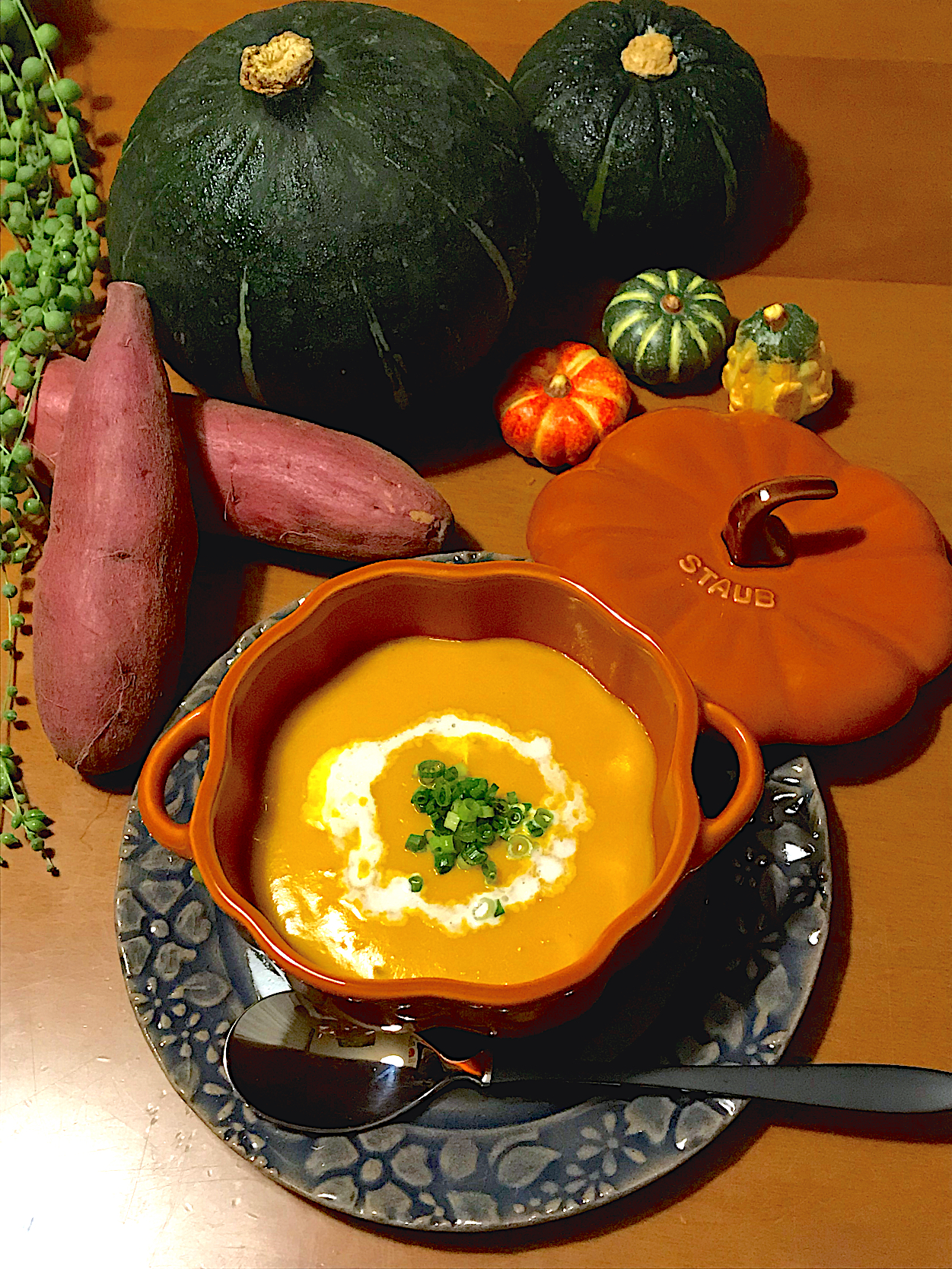 かぼちゃと焼き芋の和ポタージュ