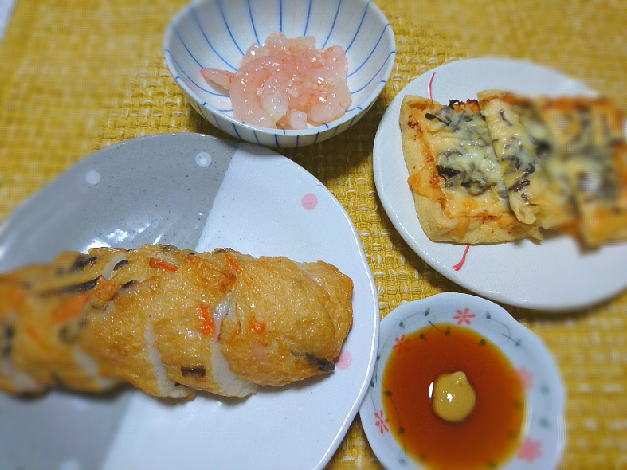 今夜の晩酌メニュー まる天の海鮮薩摩揚げ明太子と塩昆布の油揚げピザ甘エビの塩辛strongzeroグレフル乁乁 Chieco Snapdish スナップディッシュ Id Iaa1aa