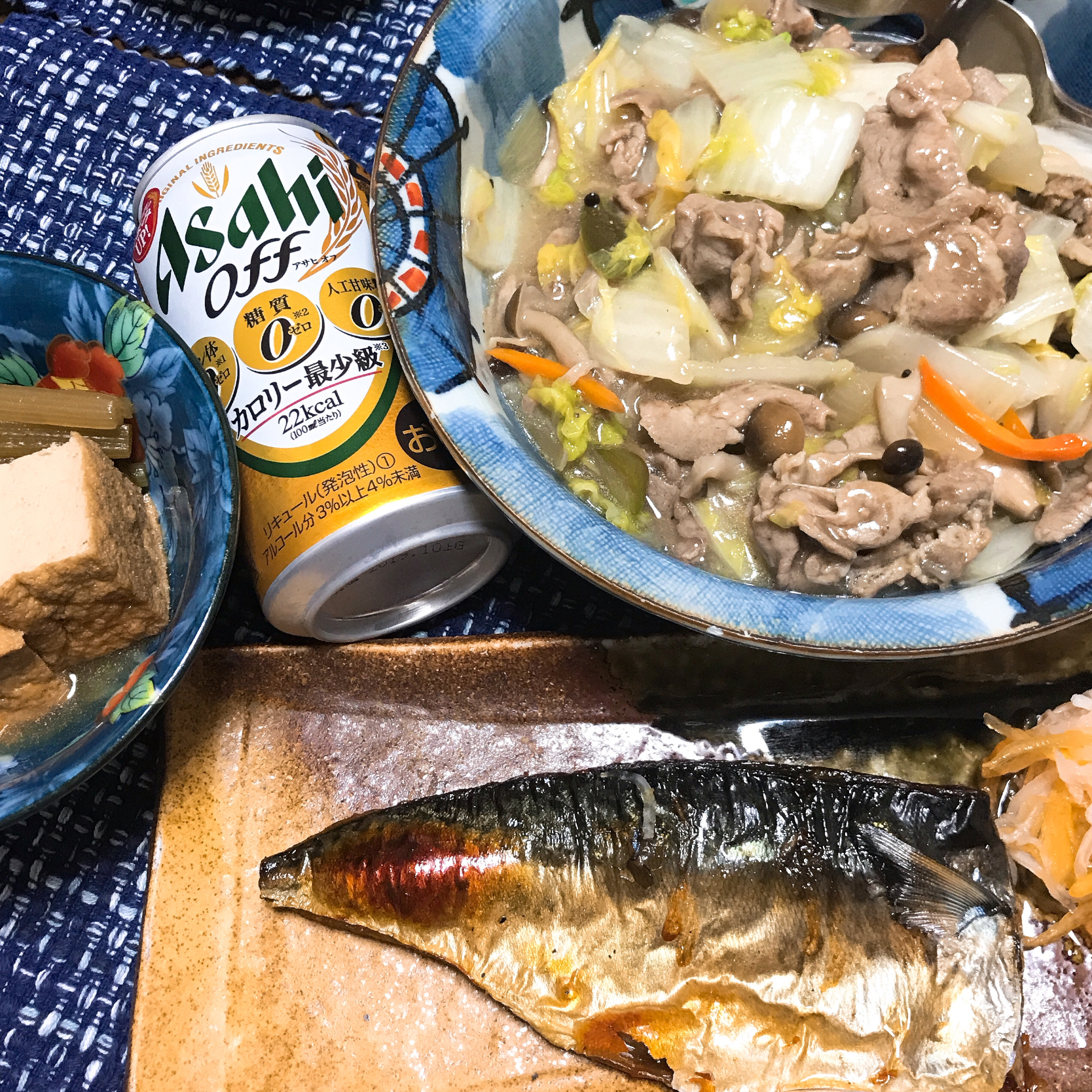 白菜と豚肉のあんかけ サバの塩焼き 厚揚げとふきの煮物 紅白なます柿入り Nao Snapdish スナップディッシュ Id Datk5a