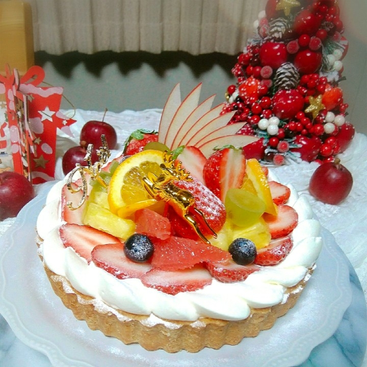 フルーツタルトのクリスマスケーキ Sakurako Snapdish スナップディッシュ Id Eb1z1a