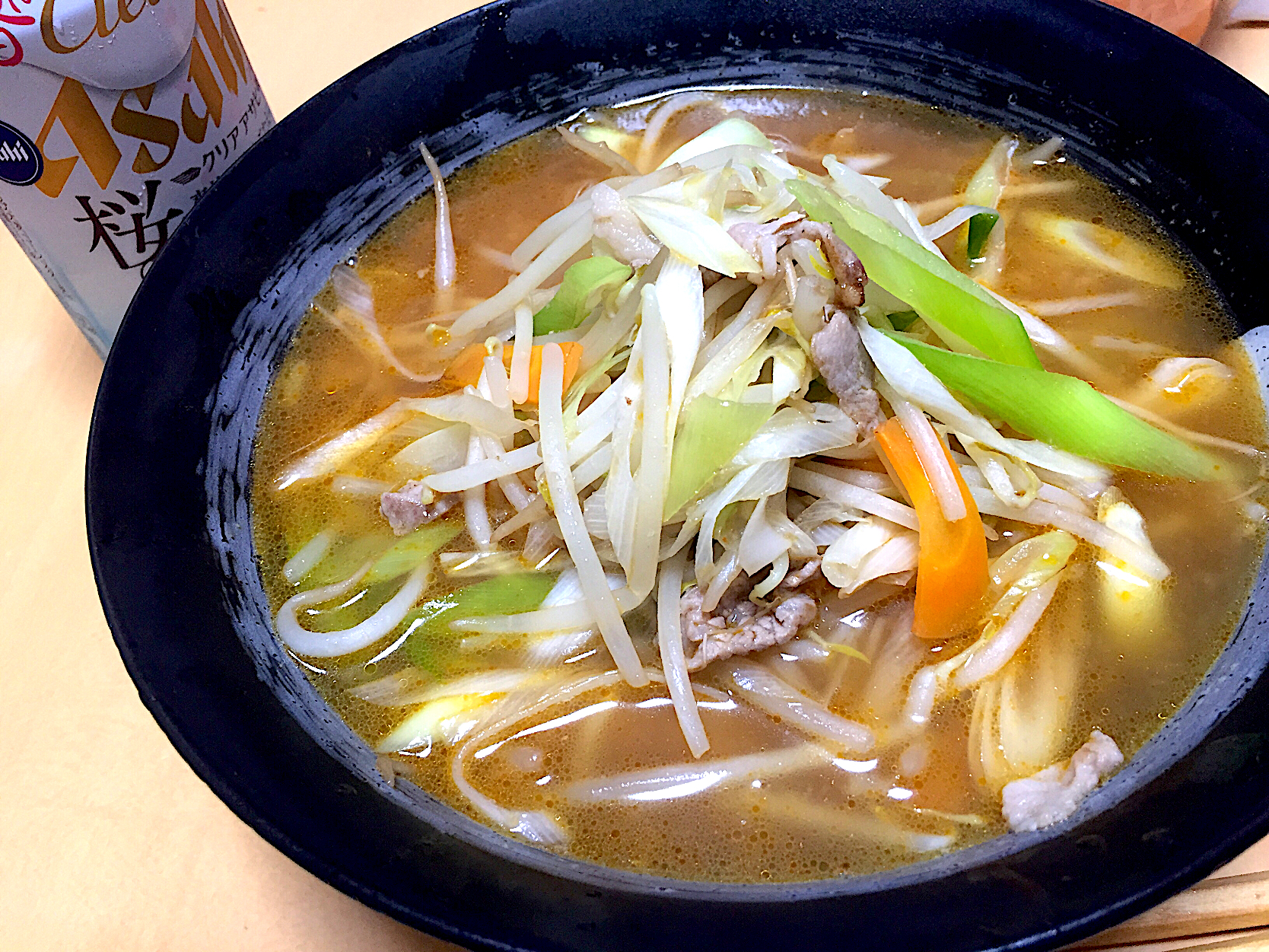 単身赴任中の男飯 もやしネギ味噌ラーメン おおもりの星 Snapdish スナップディッシュ Id M8ifha