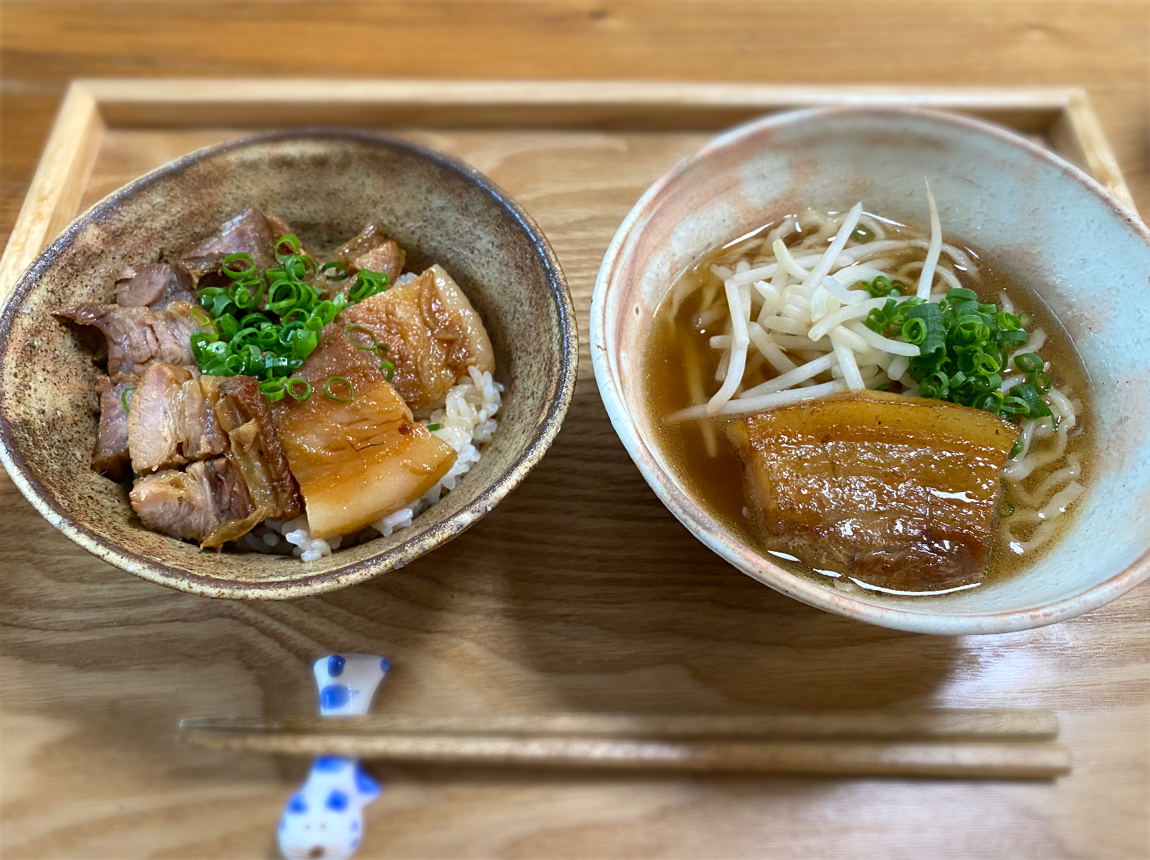 豚の角煮丼とラーメン とことん手作りにこだわりました スープは豚骨とお野菜から みかりん Snapdish スナップディッシュ Id Pst1fa