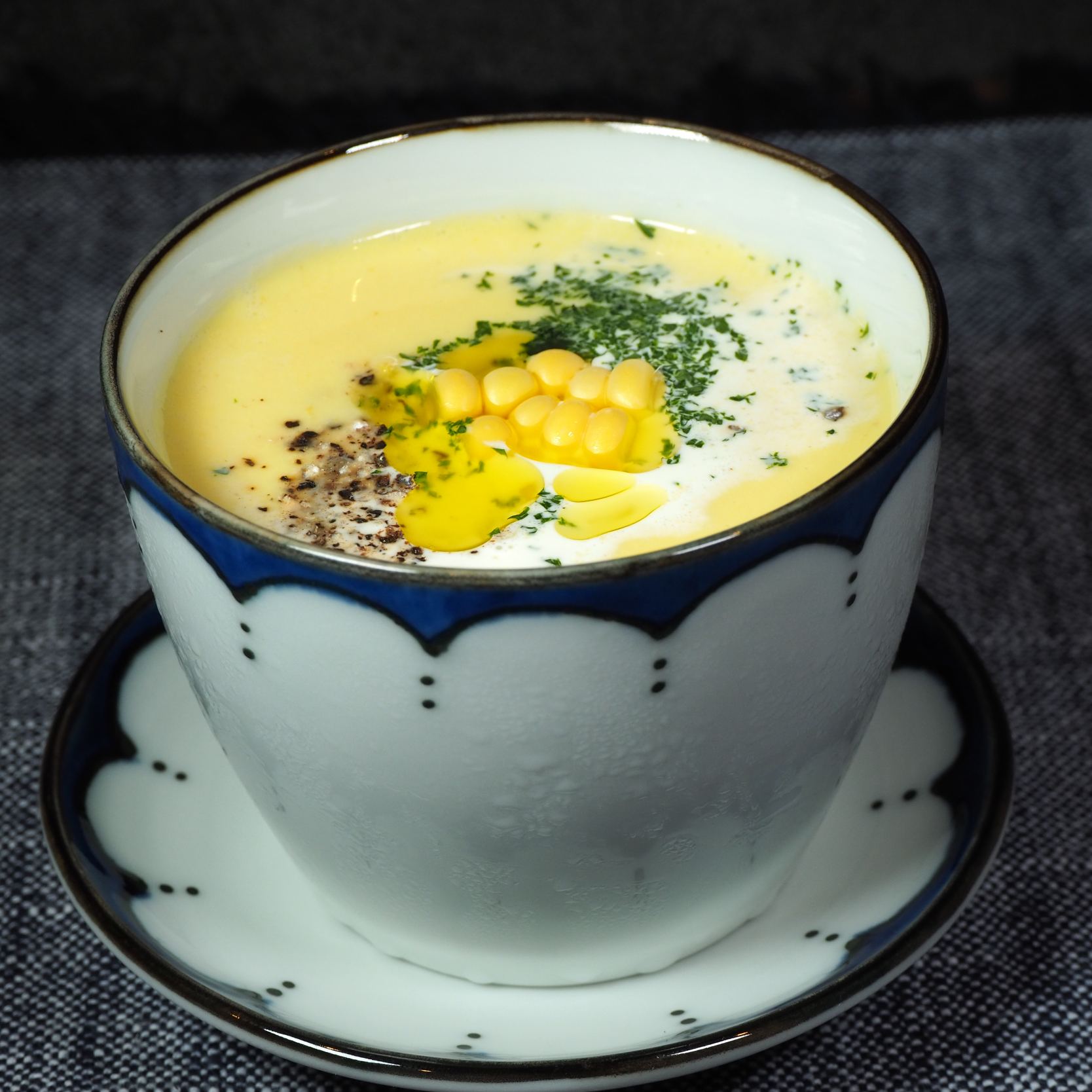 ゴールドラッシュの冷製スープ