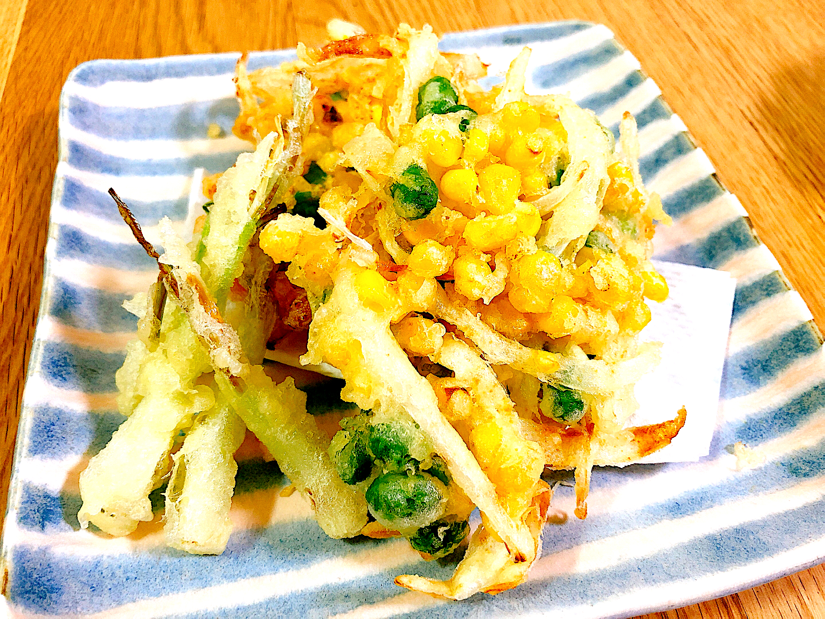 島らっきょうの天ぷらと夏野菜のかき揚げ Saimarico Snapdish スナップディッシュ Id Eg80ba