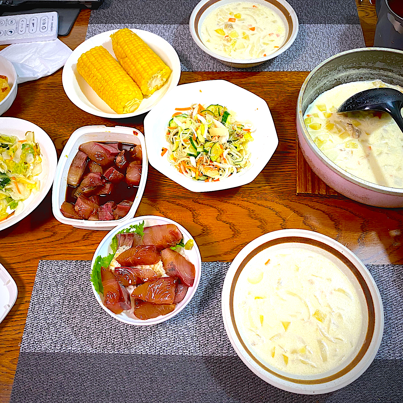 クラムチャウダーハマチ漬け丼 コーン 白菜漬け丼 残り物 Yakinasu Snapdish スナップディッシュ Id Rn9bsa