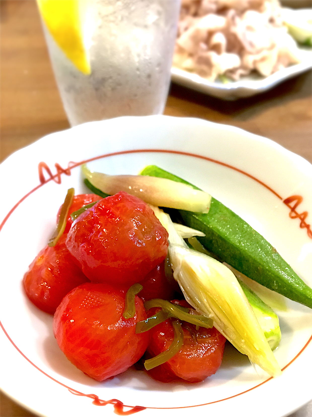 ミニトマト 茗荷 オクラの浅漬け この夏の常備菜 今回は少し酢を利かせてみました リフルシャッフル Snapdish スナップディッシュ Id Llfq0a