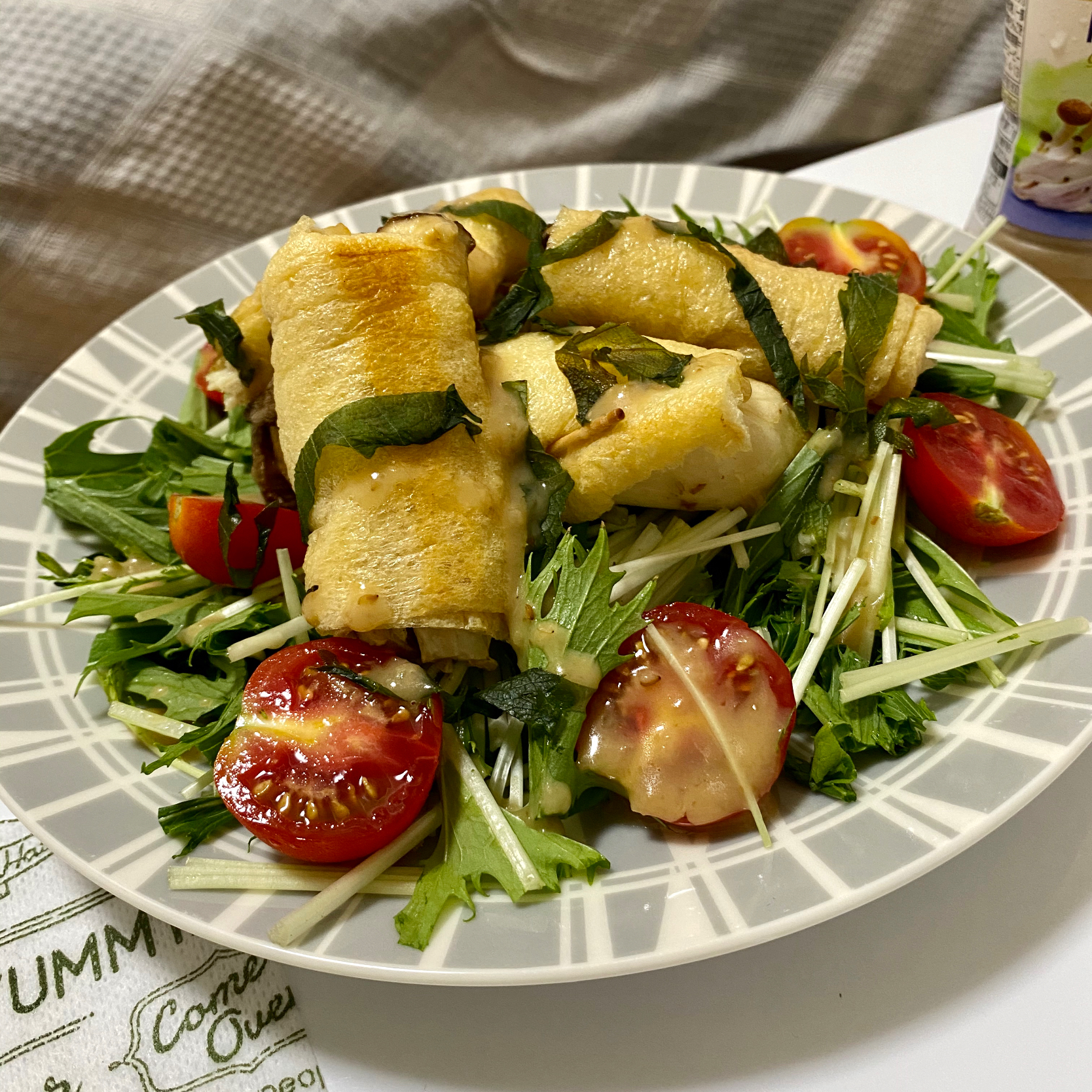 水菜 しらす 油揚げ サラダ