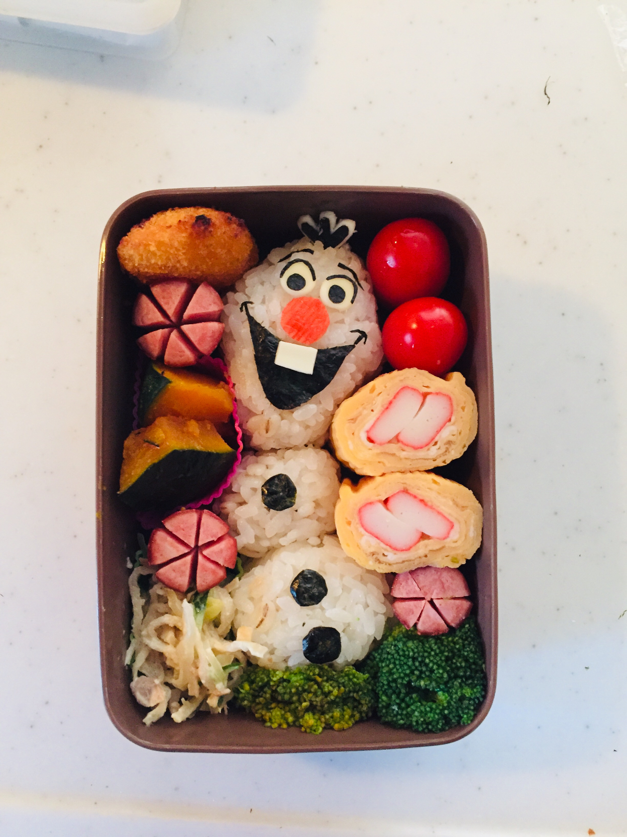 Pimoriさんの料理 アナ雪オラフ弁当 Pimori Snapdish スナップディッシュ Id I8a0xa