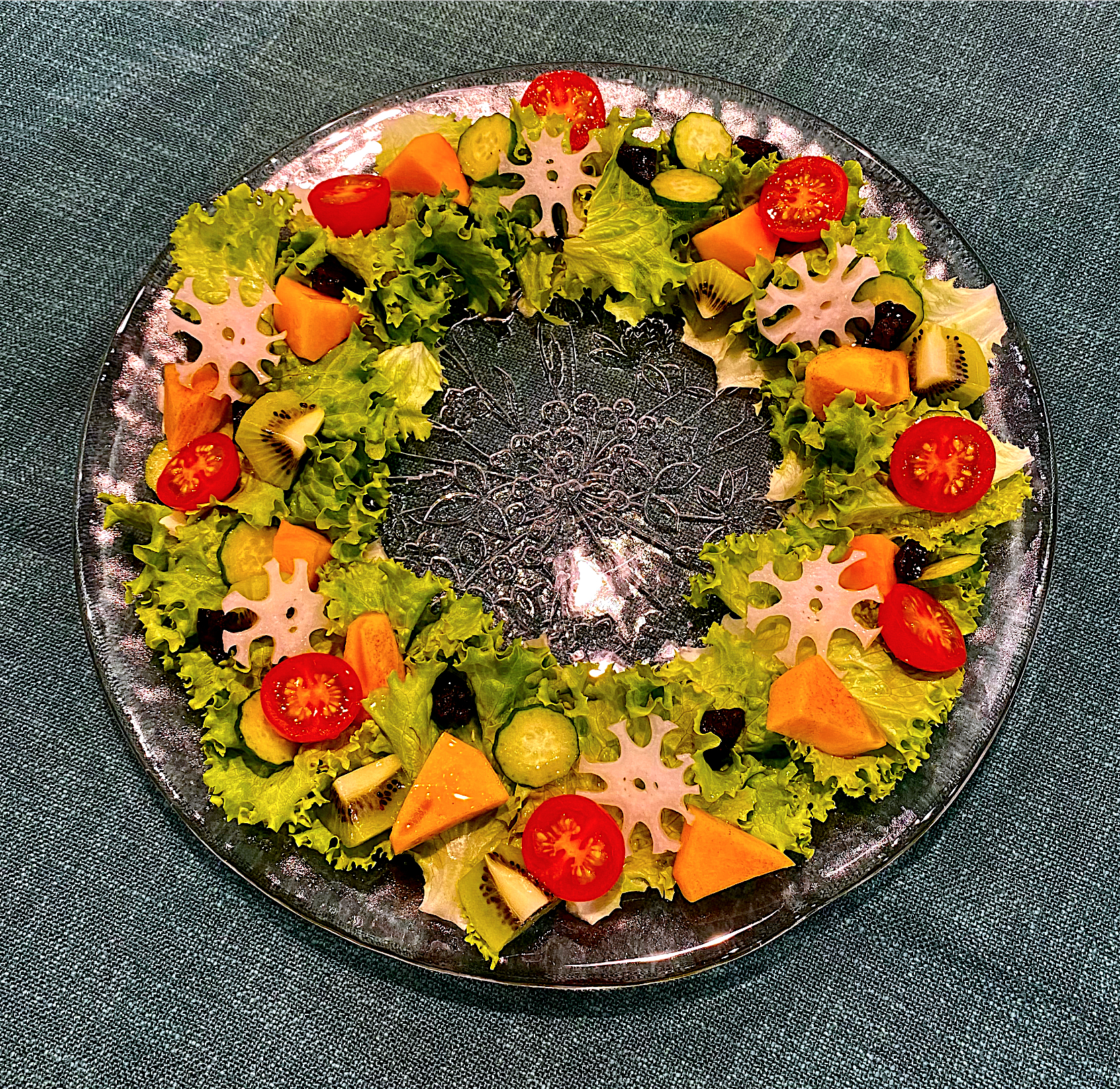 クリスマスリースのサラダchristmas Wreath Salad Rariko Snapdish スナップディッシュ Id J45lpa