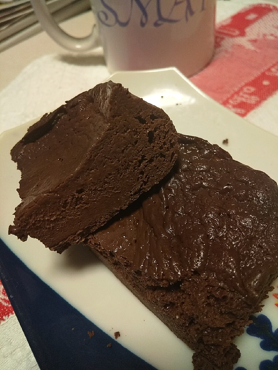 今日のデザートレンジでチョコレートチーズケーキ れあmix Snapdish スナップディッシュ Id Slgb9a