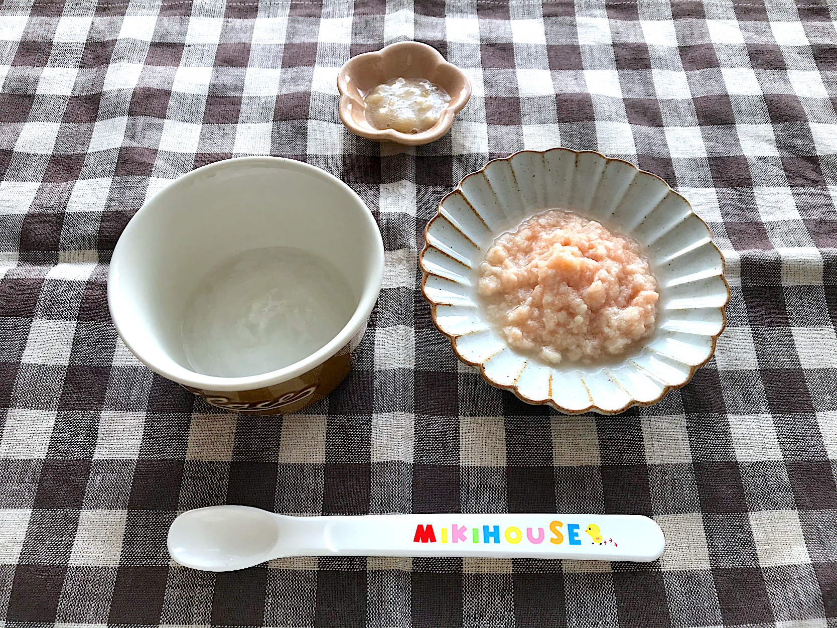 離乳食 鯛のトマトあえ バナナペースト 10倍がゆ Saya Snapdish スナップディッシュ Id Icw4baa