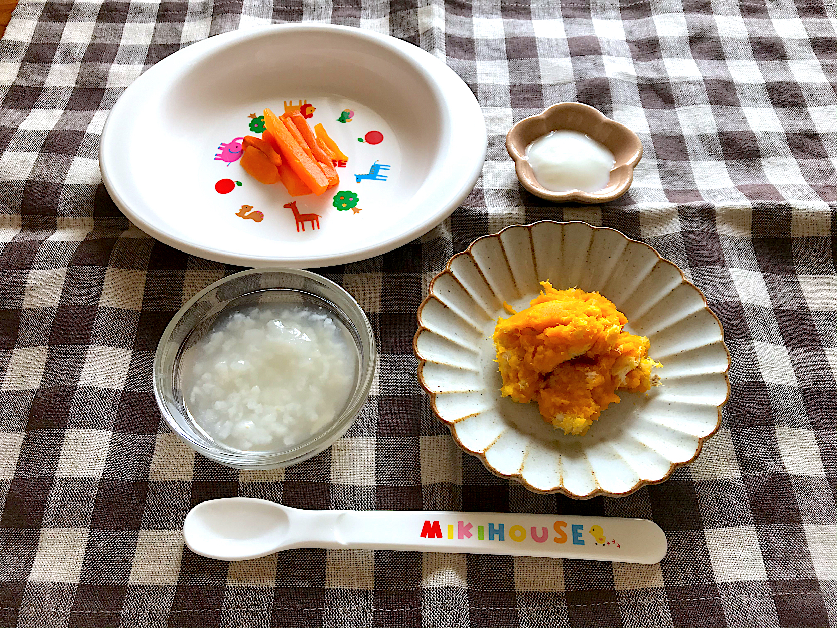 離乳食 鯛かぼちゃ にんじん 7倍がゆ ヨーグルト Saya Snapdish スナップディッシュ Id Vsgvra