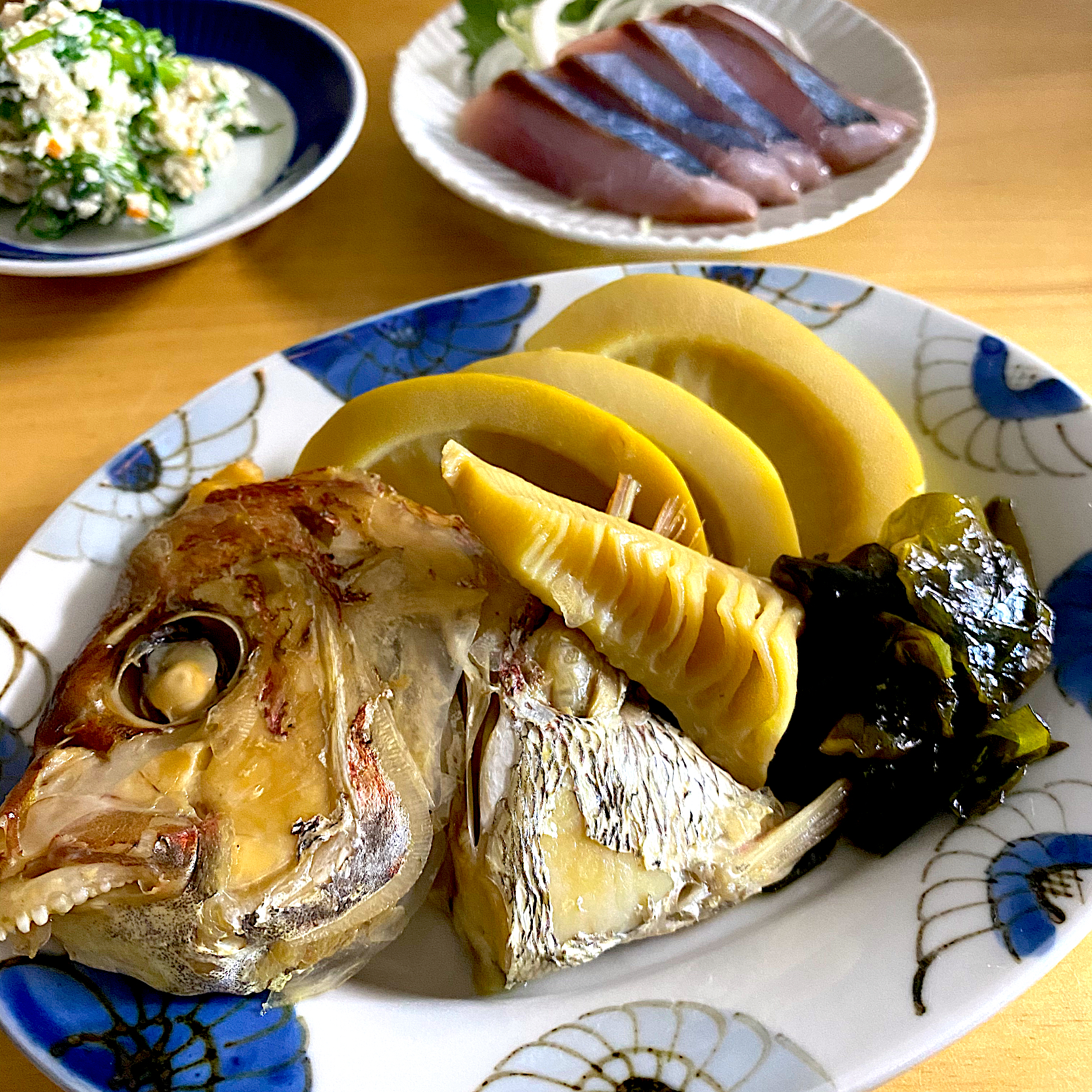 鯛のアラと筍の煮物