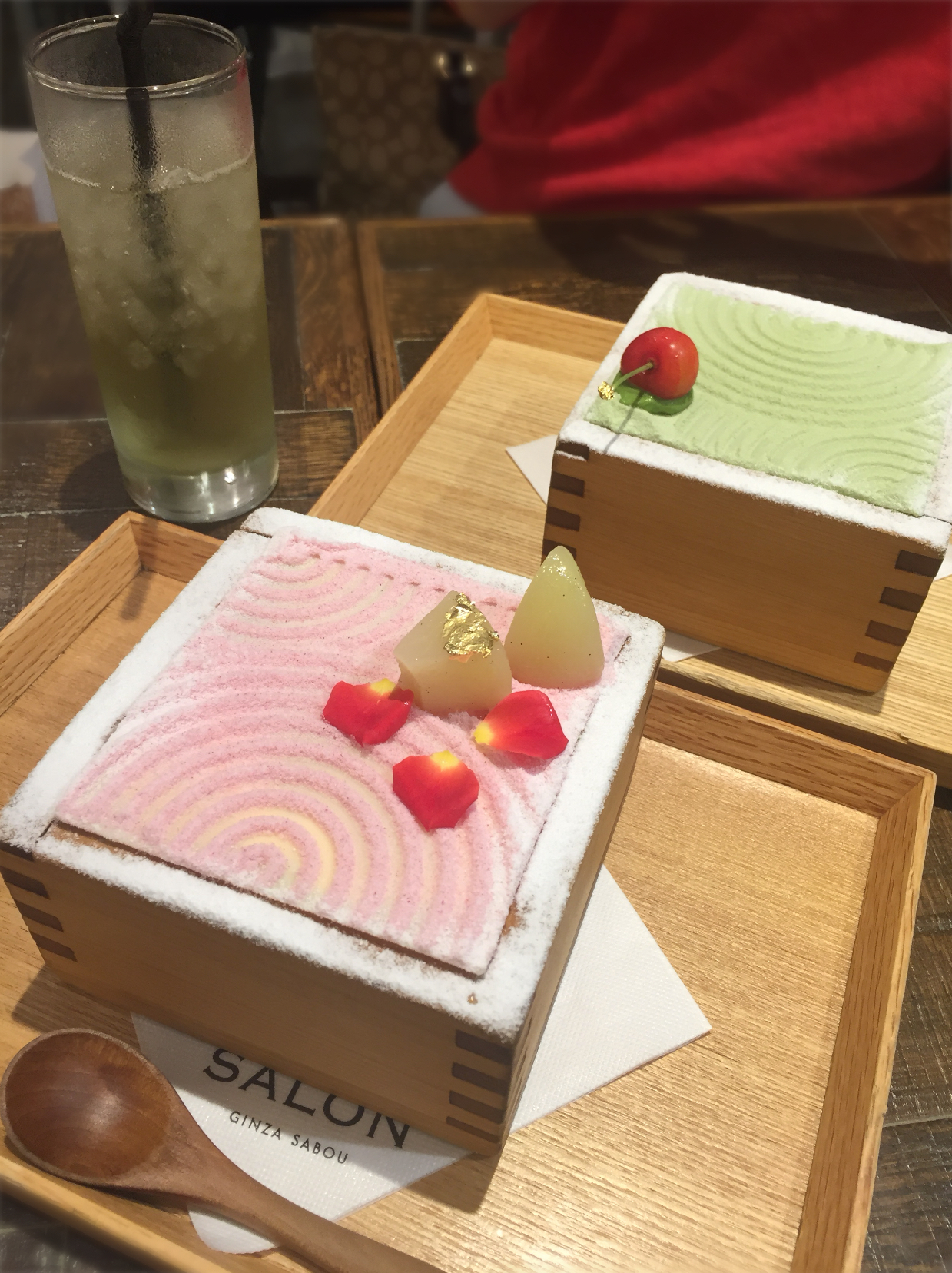 茶房パフェ〜日本庭園風〜と、夏の限定桃🍑 @サロン ギンザ サボウ 銀座
