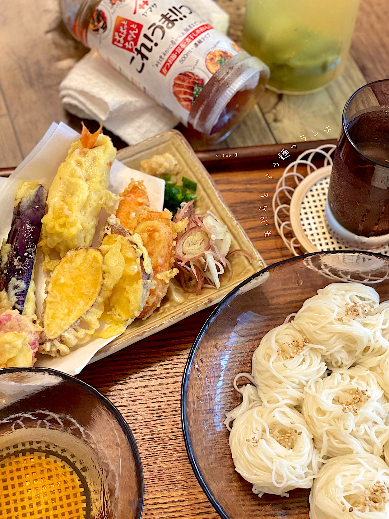 これ！嬉しい🙌これ！うま！！つゆが昼の情報番組で📺麺つゆ部門1位に選出されていました🎉🥇・・で美味しさを味わえる素麺と天ぷらランチ