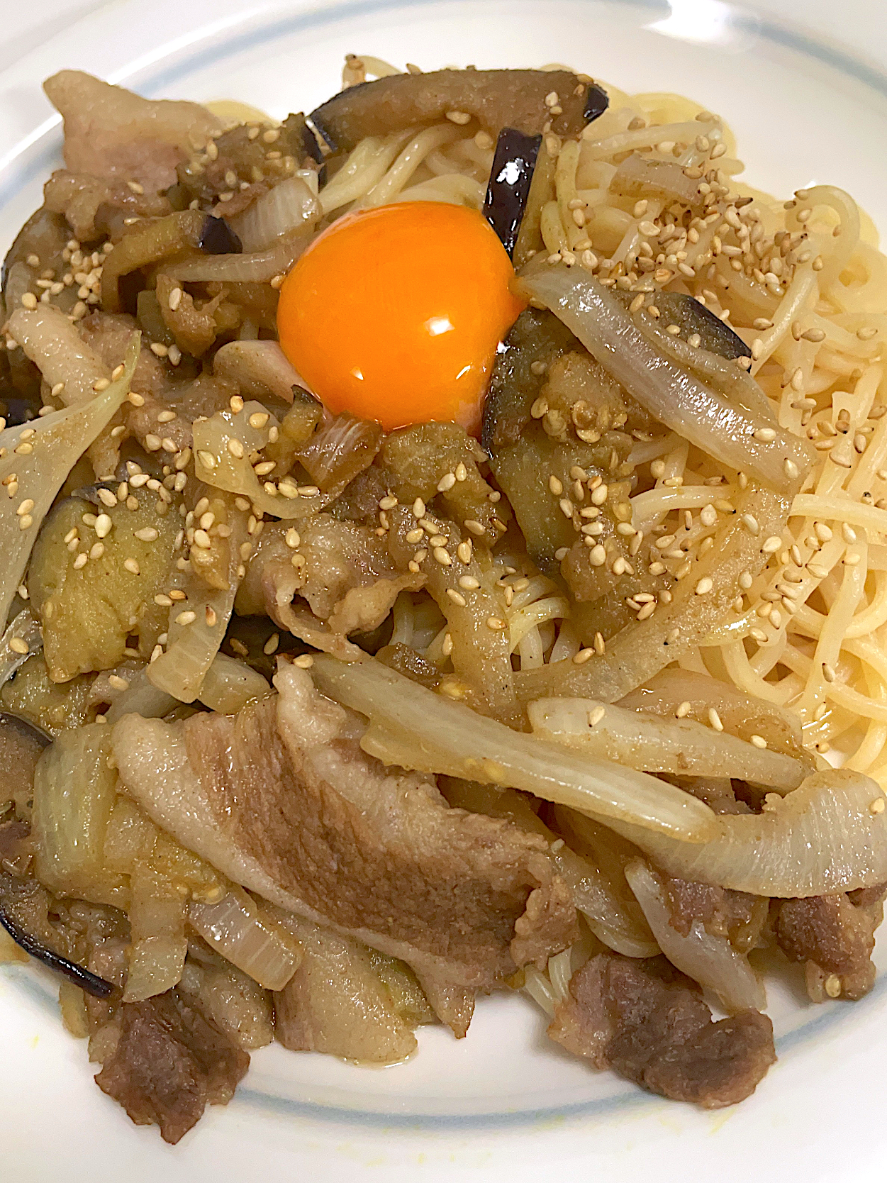 手作り 茄子と玉ねぎ 豚バラ肉のソース炒めの冷やし中華 Yoshihiro Ando Snapdish スナップディッシュ Id F4eu8a