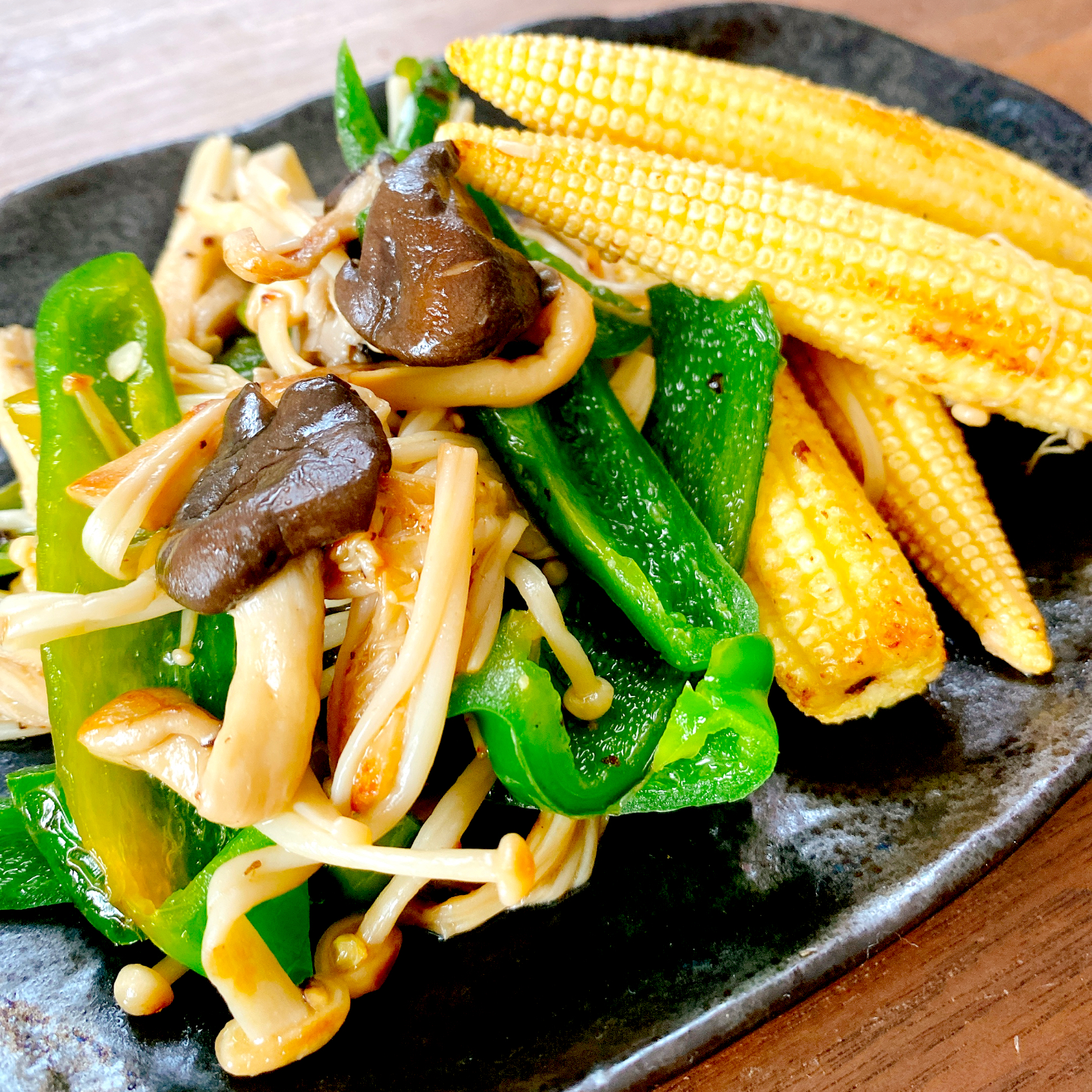 ヤングコーンとキノコのソテー ちーまる Snapdish スナップディッシュ Id Loevaa