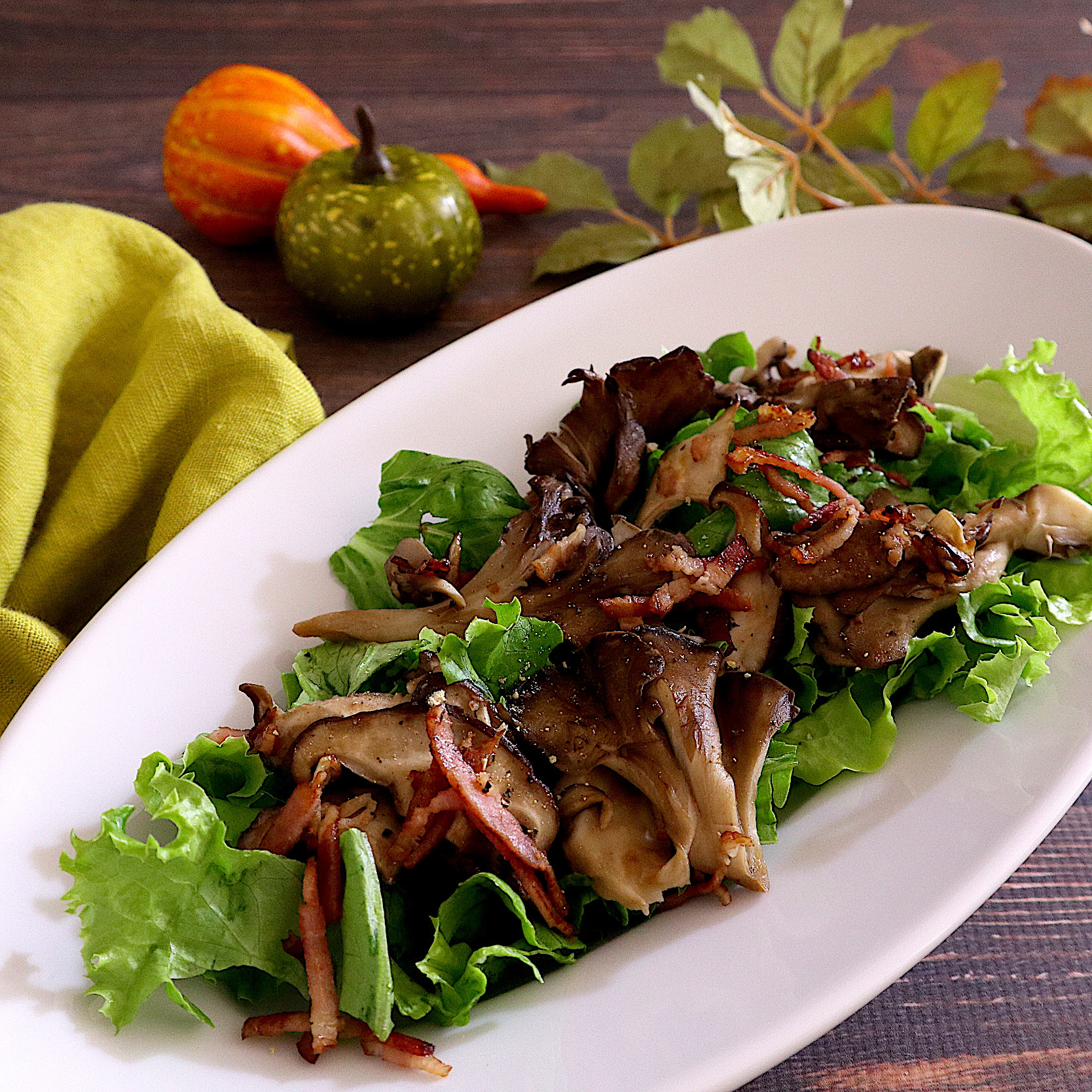 群馬県産きのこできのことベーコンソテーのサラダ Mutsumi Snapdish スナップディッシュ Id 1ov0ma