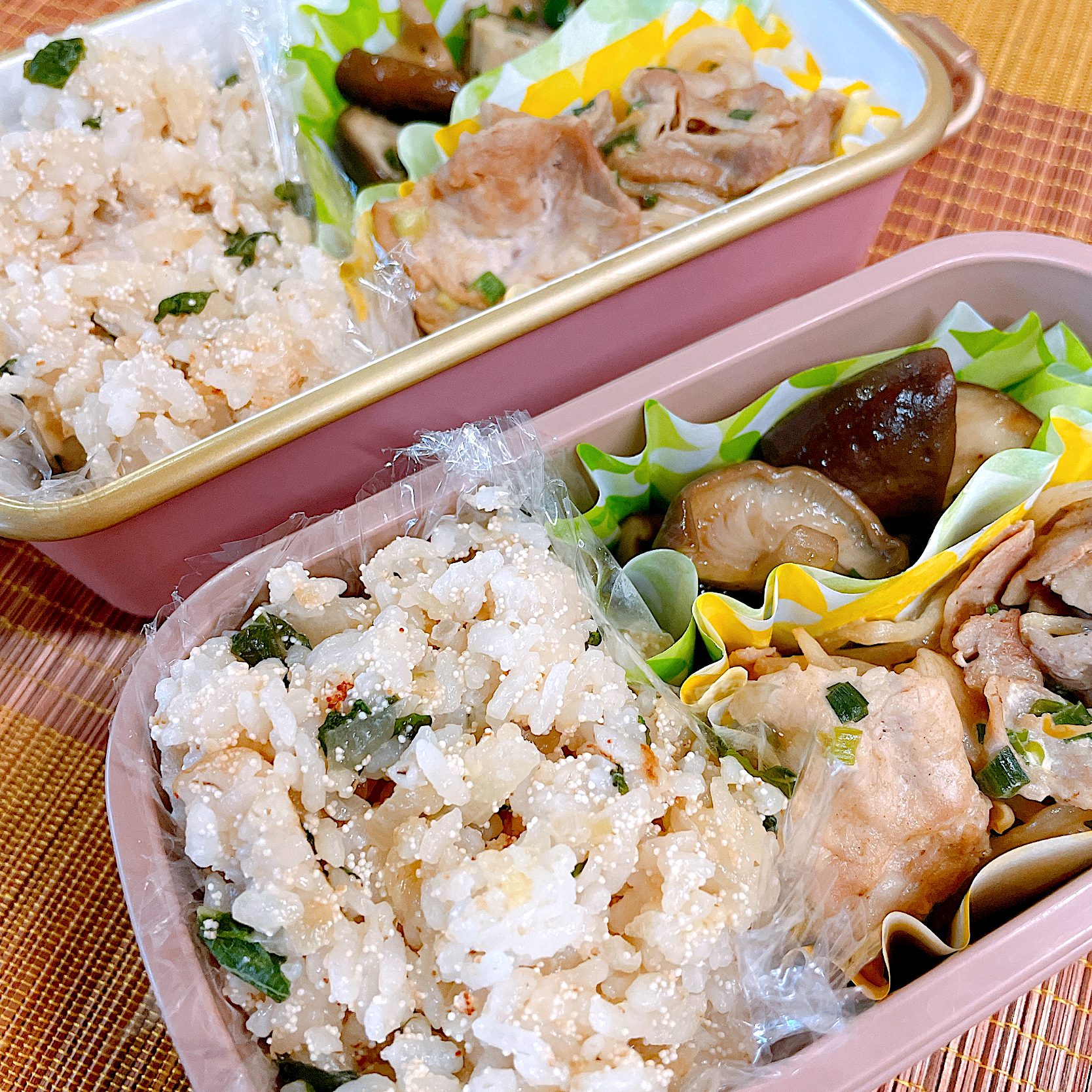 たらこと大葉のめんつゆバターチャーハン 豚肉ともやしのオイマヨ炒め しいたけの煮物 まゆか Snapdish スナップディッシュ Id Gtwroa