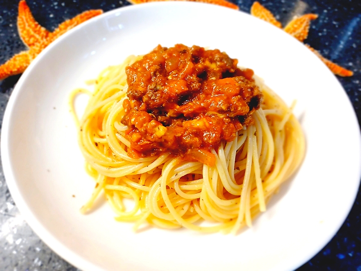 spaghetti tomato beef cheese🍝👍