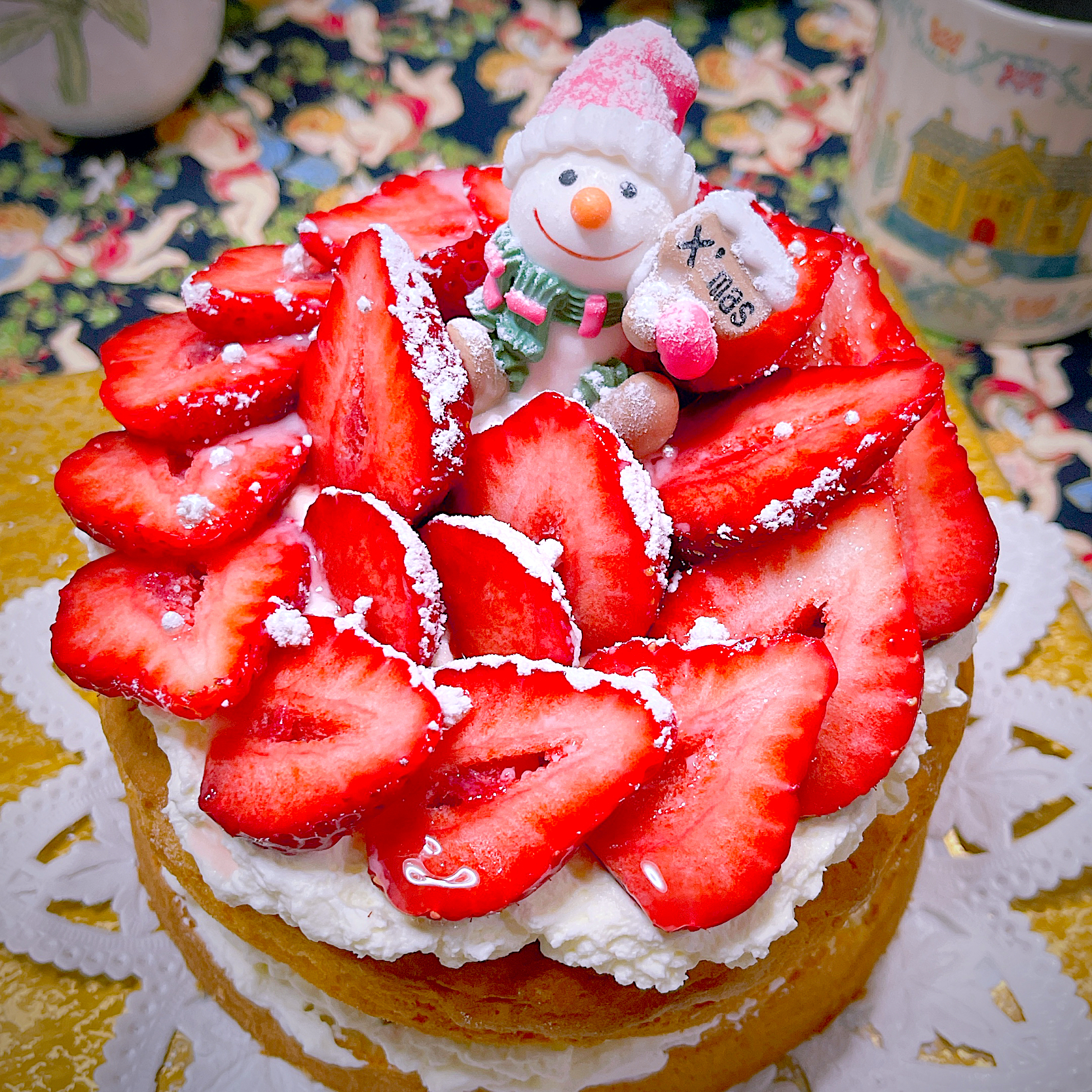 2021/12/25 あまおうでクリスマスケーキ