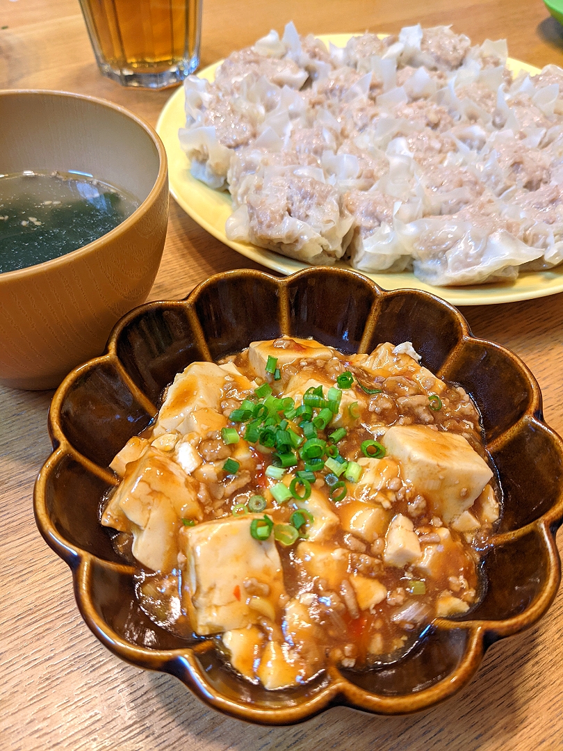 麻婆豆腐とシュウマイ
