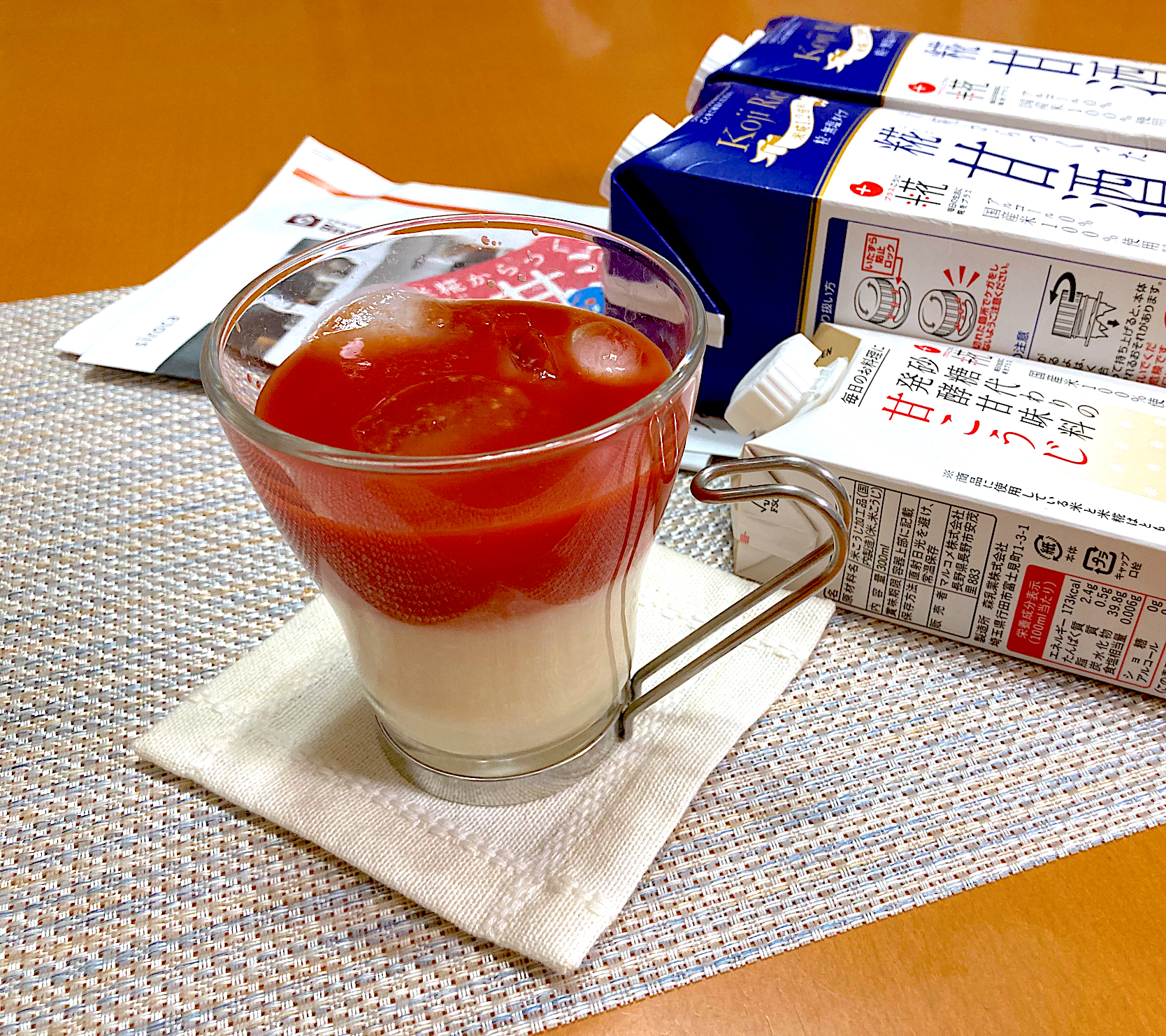 トマトジュース糀甘酒🥤