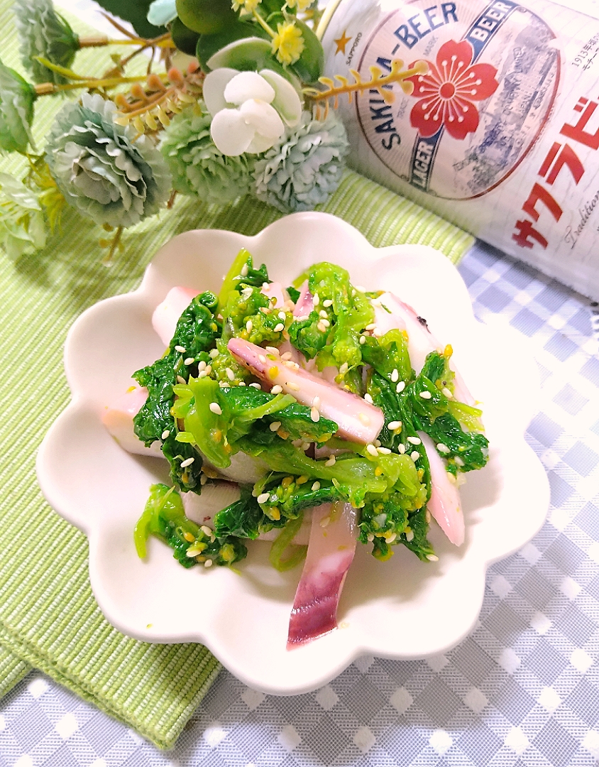 からあげビールさんの料理 パクパク止まらない イカと菜の花のピリ辛ナムル Fumi Snapdish スナップディッシュ Id Aznqla