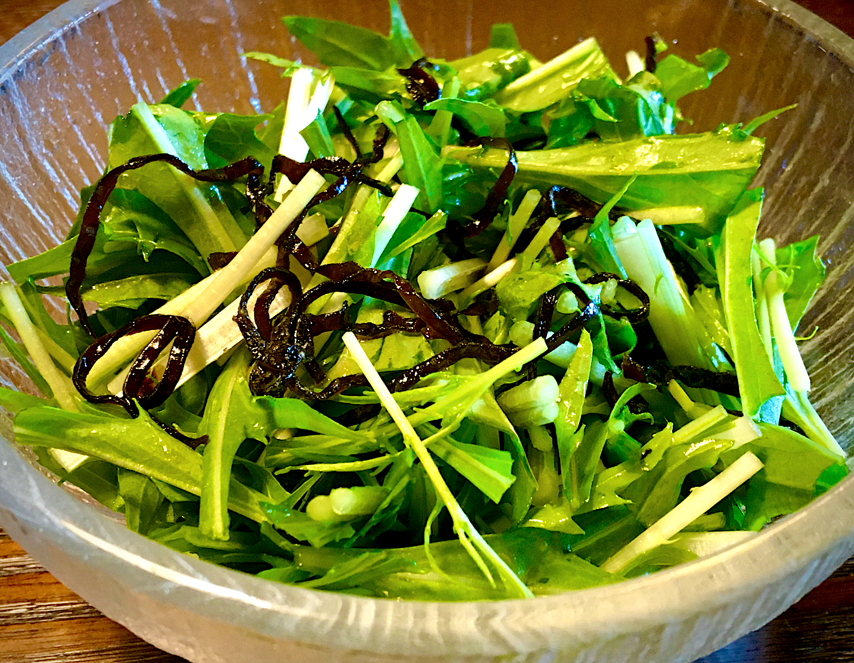 水菜のナムル風塩昆布サラダ
