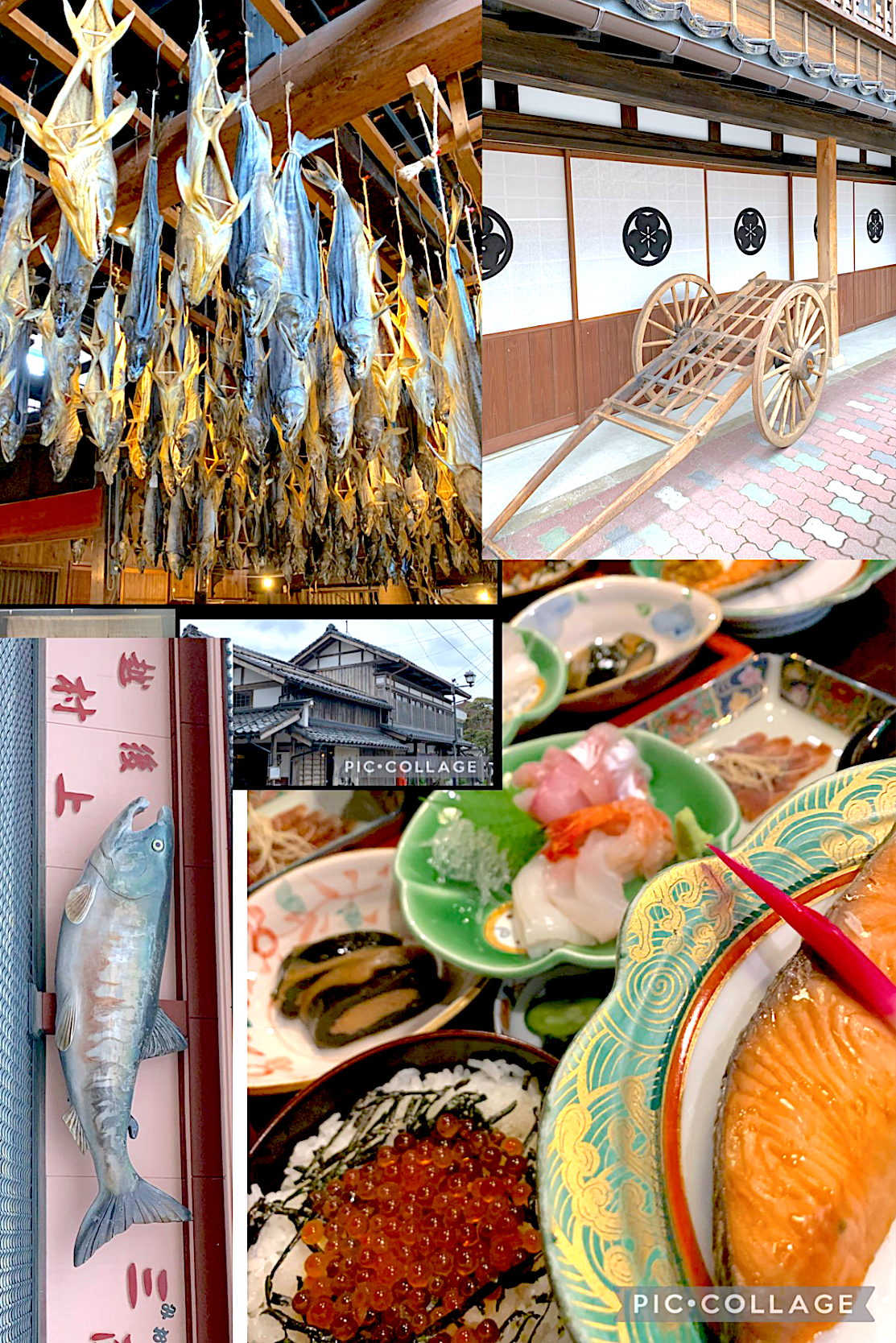 新潟県村上の塩引き吊るし鮭見学と石田屋　満喫セット