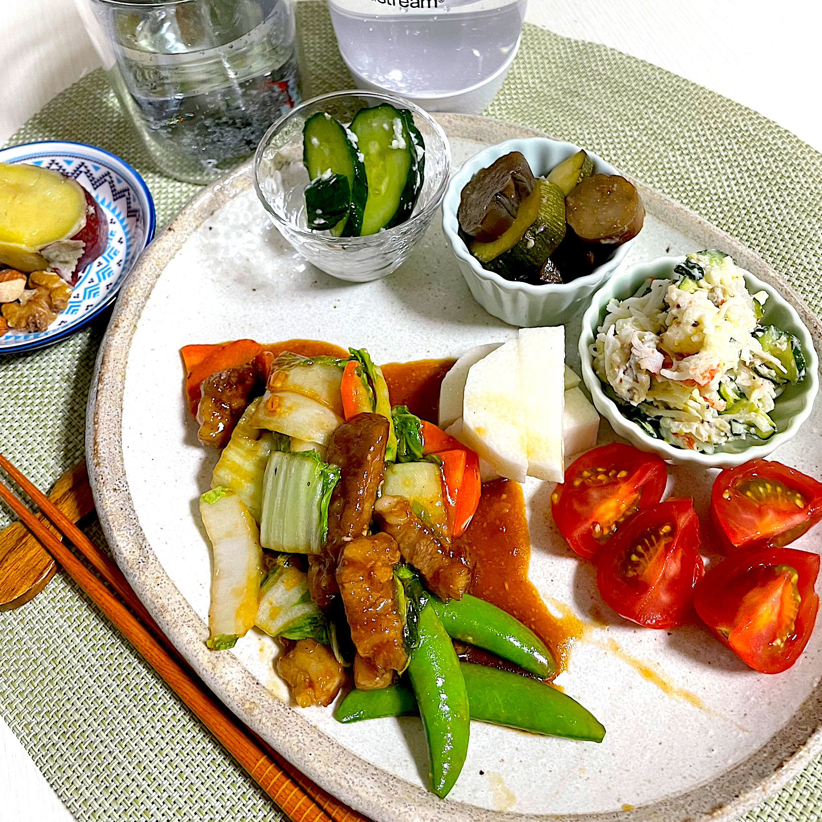 5/24晩ご飯：豚と野菜のオイ味噌炒め