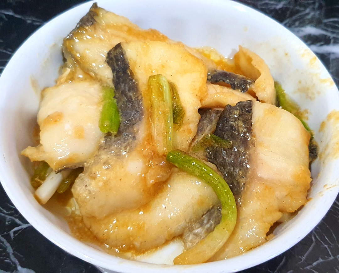 Sliced fish + rice ~ Dinner