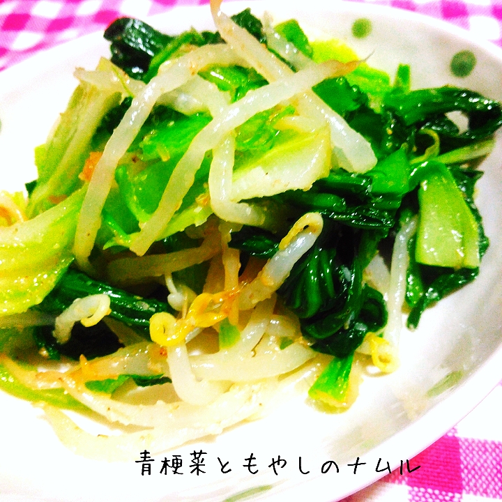 モリモリ食べられる♬青梗菜ともやしのナムル