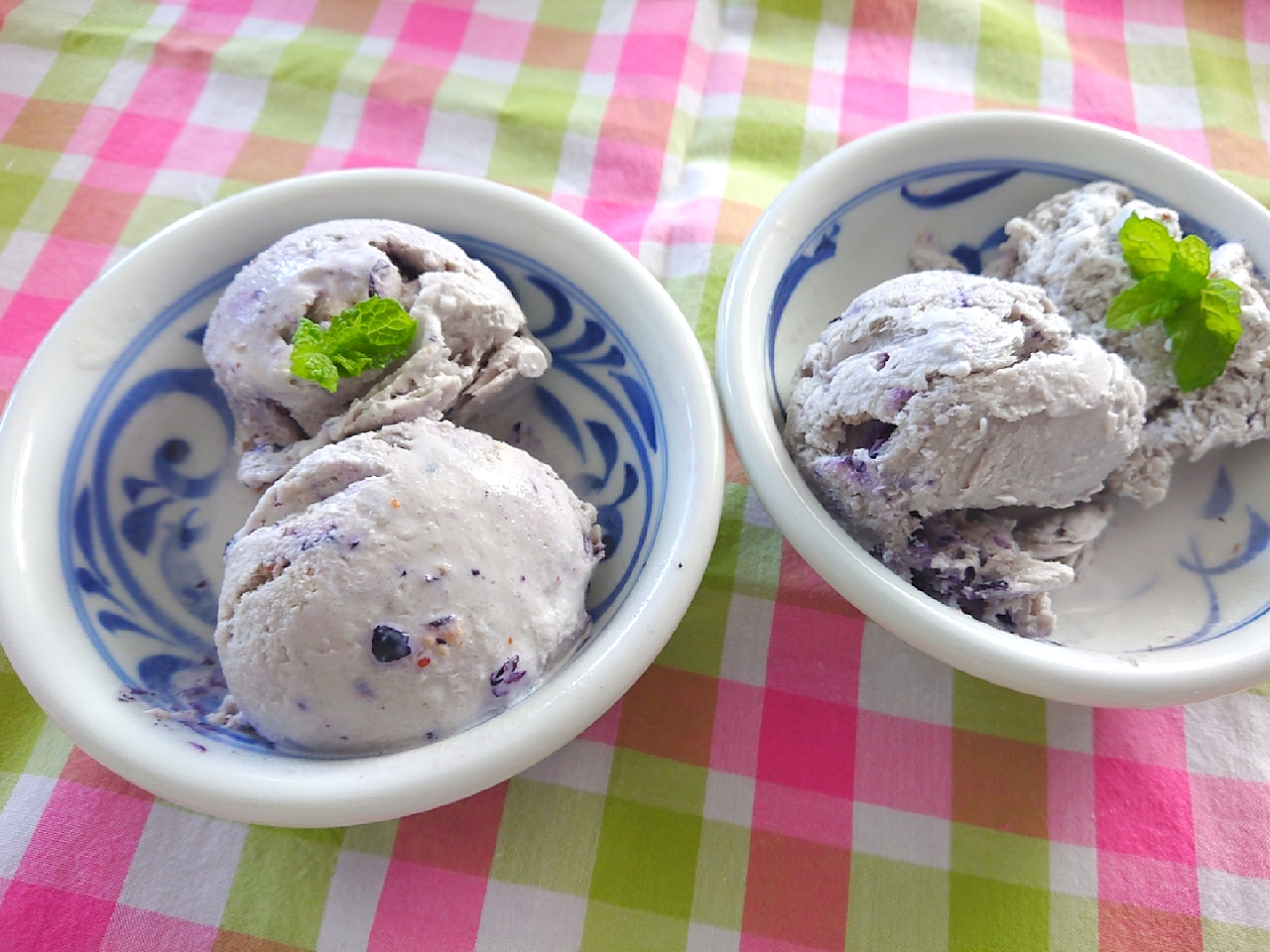 手作りアイスクリーム・ブルーベリーのアイス・その4
