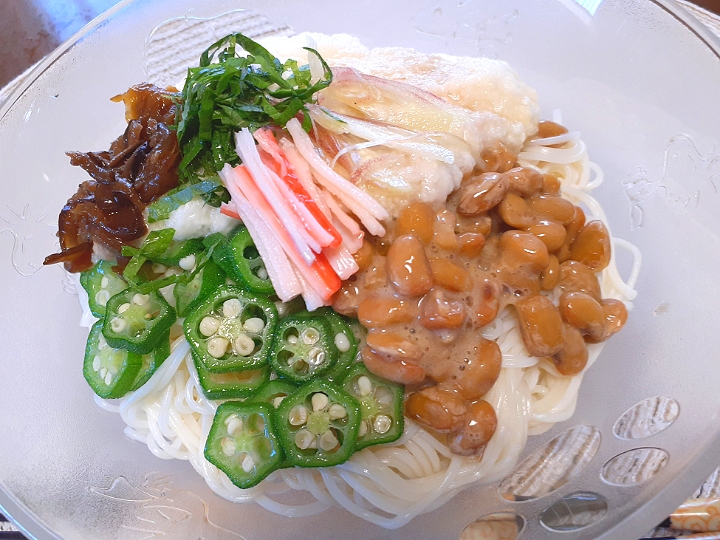 ネバネバ素麺🍃