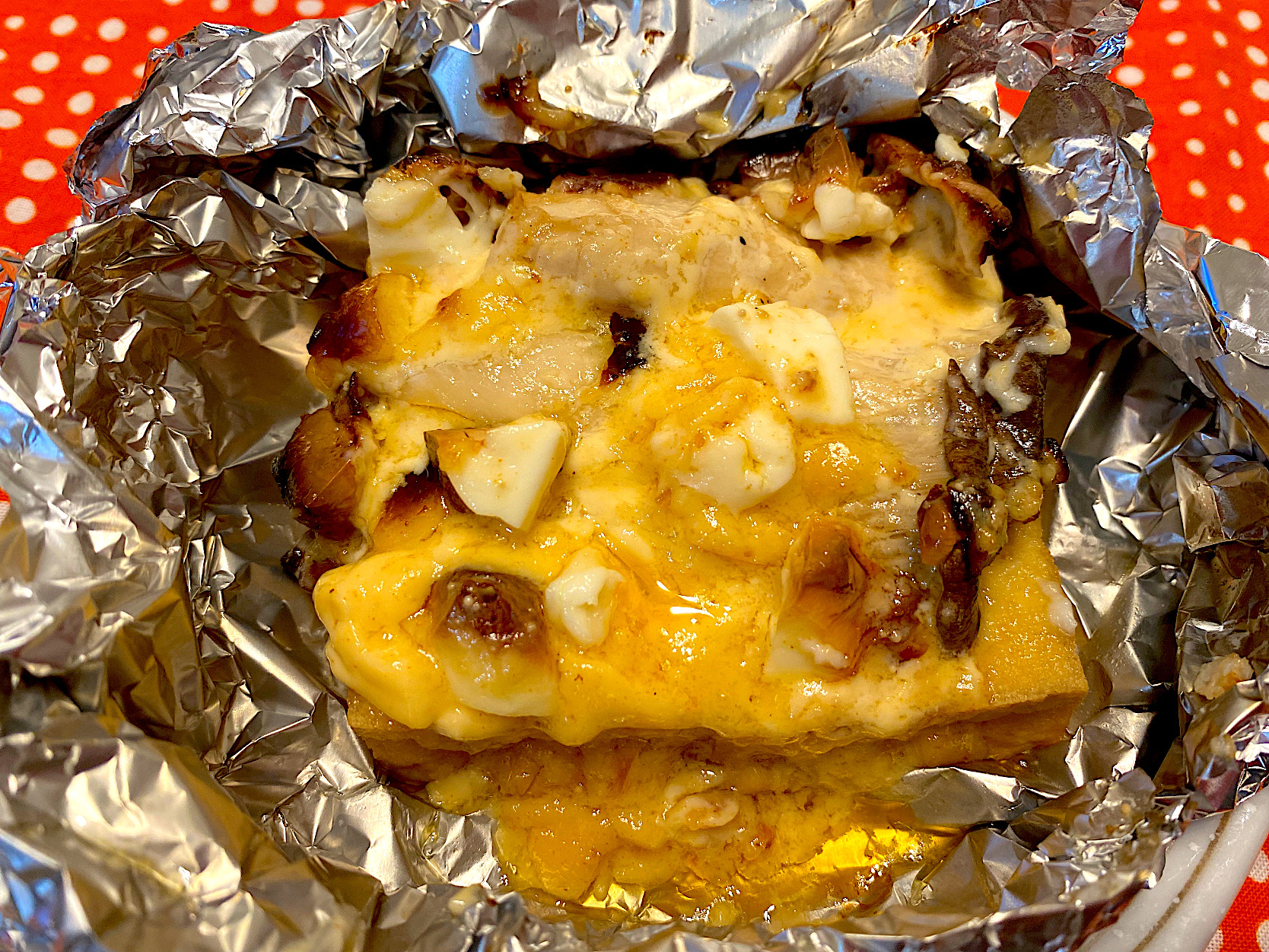 厚揚げとエリンギのホイル焼き❣️明太マヨ＆チーズ