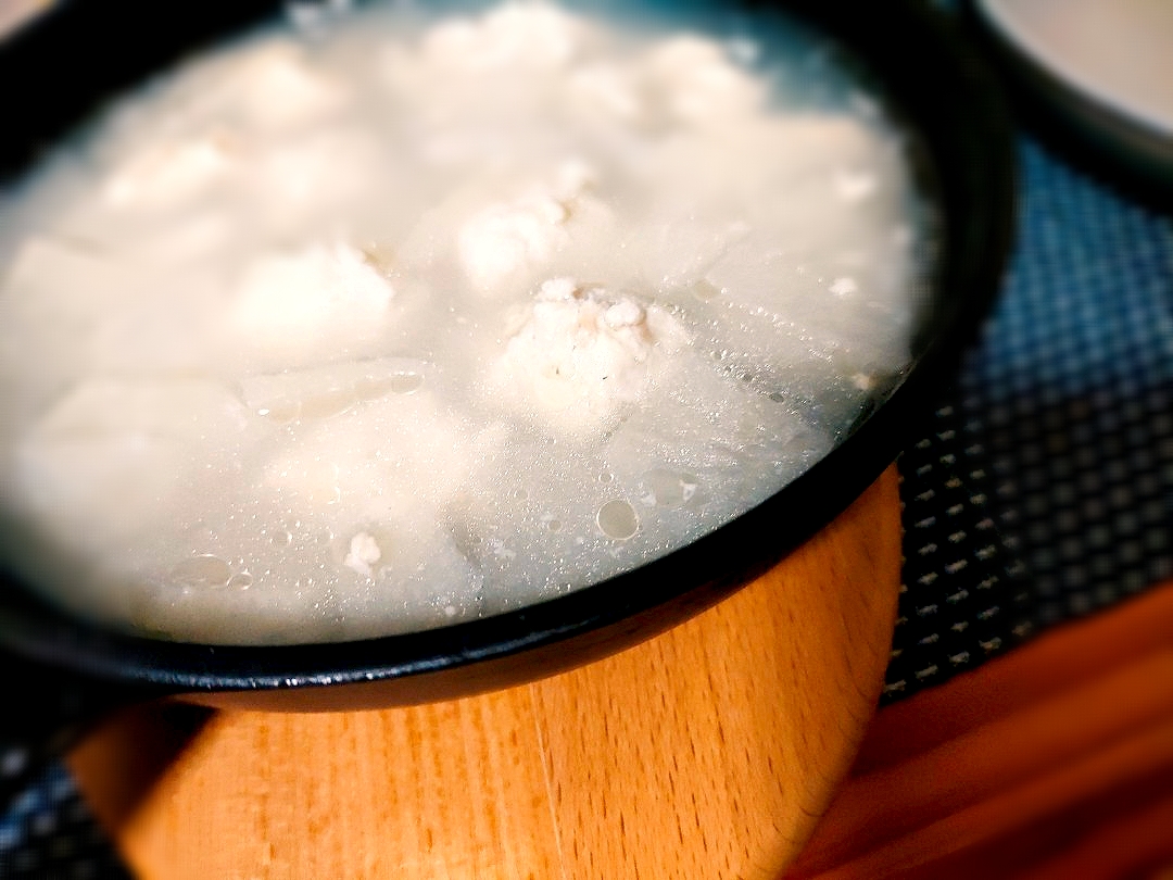豆腐鶏団子と大根のスープ